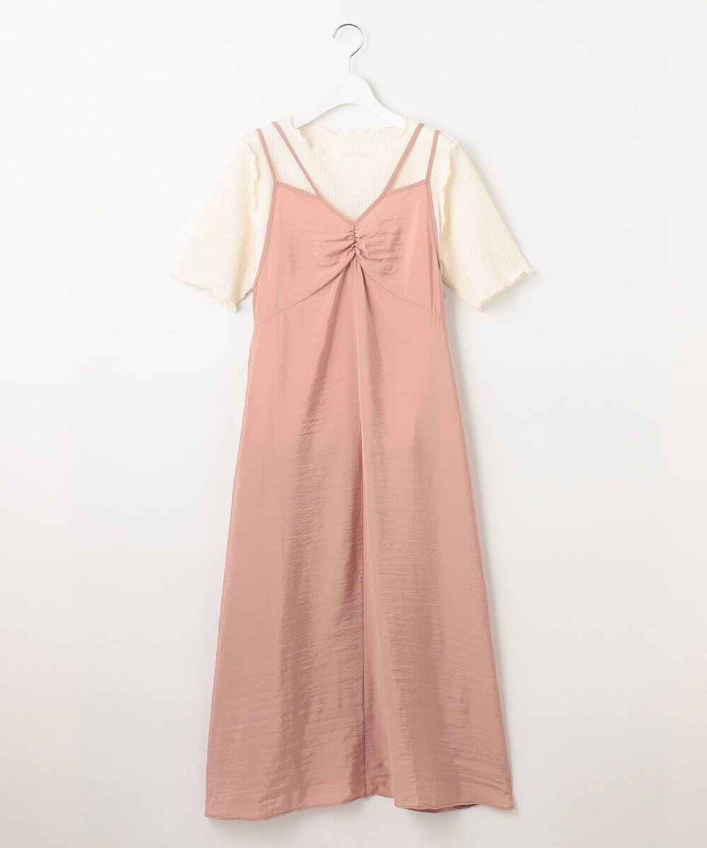 【フェルゥ/Feroux】の【セットアイテム】シュリンクインナー × キャミワンピース インテリア・キッズ・メンズ・レディースファッション・服の通販 founy(ファニー) 　ファッション　Fashion　レディースファッション　Ladies' Fashion Online　ワンピース　Dress　キャミワンピース　No Sleeve Dresses　インナー　Inner　キャミワンピース　Cami Dress　サンダル　Sandals　スポーツ　Sports　トレンド　Trend　プレーン　Plane　再入荷　Restock/Back In Stock/Re Arrival　夏　Summer　春　Spring　S/S・春夏　Ss・Spring/Summer　ピンク系|ID: prp329100004597754 ipo3291000000032679073