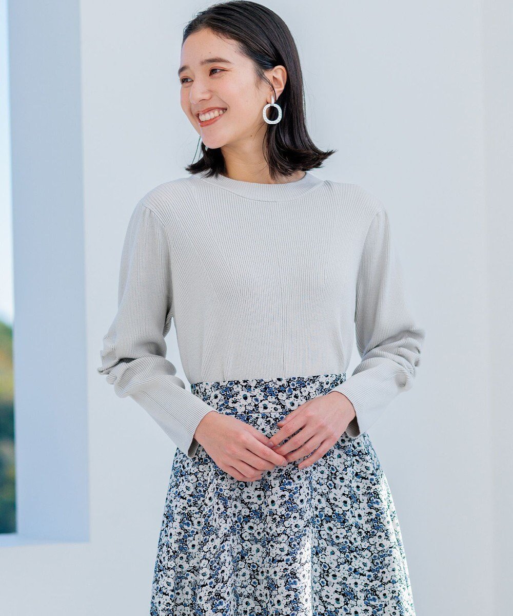 【組曲/KUMIKYOKU】のElena フリルスリーブ ニットプルオーバー インテリア・キッズ・メンズ・レディースファッション・服の通販 founy(ファニー) 　ファッション　Fashion　レディースファッション　Ladies' Fashion Online　トップス・カットソー　Tops/Tshirt　ニット　Knit Tops　プルオーバー　Pullover　春　Spring　スリーブ　Sleeve　セーター　Sweater　フリル　Frills　S/S・春夏　Ss・Spring/Summer　再入荷　Restock/Back In Stock/Re Arrival　夏　Summer　エレガント 上品　Elegant　ライトグレー系|ID: prp329100004597758 ipo3291000000032679100
