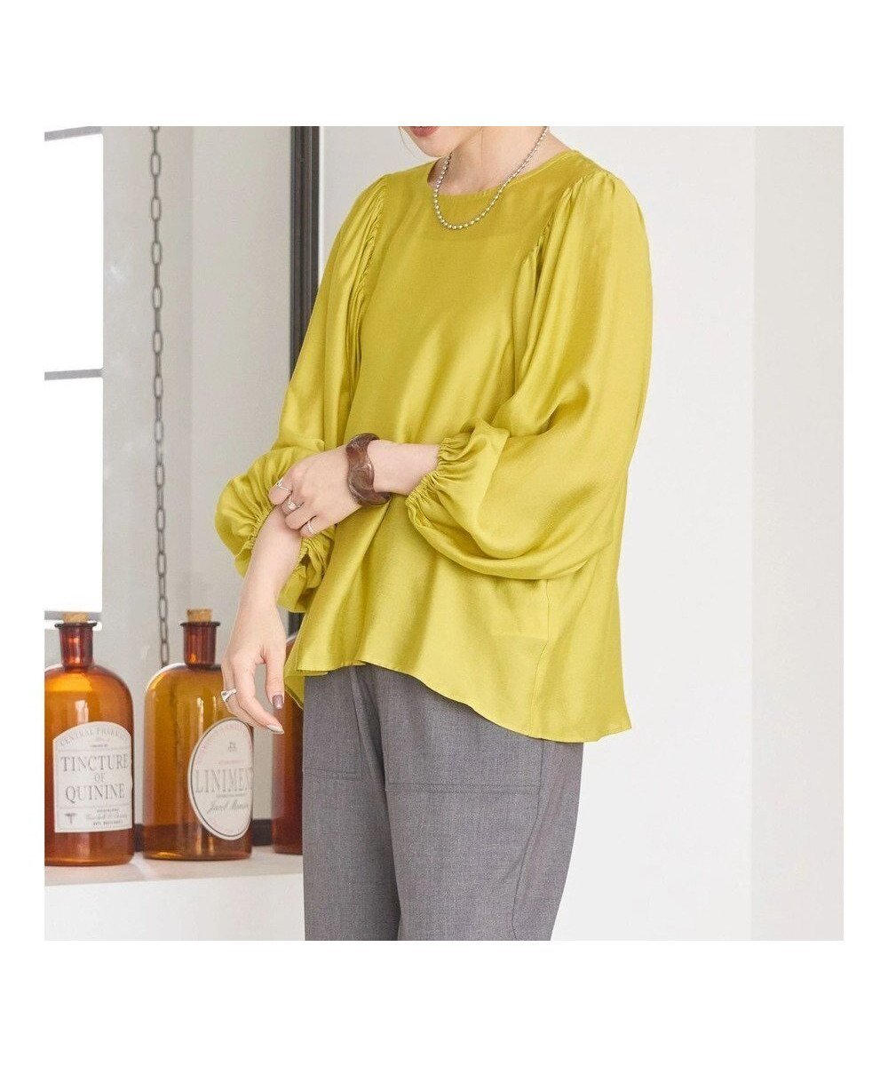 【アメリカンホリック/AMERICAN HOLIC】の袖ボリュームシアーブラウス 人気、トレンドファッション・服の通販 founy(ファニー) 　ファッション　Fashion　レディースファッション　Ladies' Fashion Online　トップス・カットソー　Tops/Tshirt　シャツ/ブラウス　Shirts/Blouses　ギャザー　Gather　コンシャス　Conscious　シャーリング　Shirring　スリット　Slit　フォルム　Form　ボトム　Bottom　ポケット　Pocket　A/W・秋冬　Aw・Autumn/Winter・Fw・Fall-Winter　 other-1|ID: prp329100004597906 ipo3291000000032680817