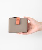 【アトリエヌウ/Atelier nuu】の【人気シリーズ新モデル/大容量ミニ財布/バイカラー/国内生産】noble L字ファスナー二つ折りウォレット グレージュ×ピンク|ID: prp329100004598007 ipo3291000000033655269