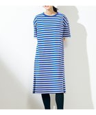 【シェアパーク/SHARE PARK】の【UVカット】ボーダーロゴ半袖カットワンピース ブルー系1|ID: prp329100004598012 ipo3291000000032681614