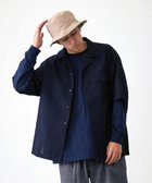 【ジェイプレスヨークストリート/J.PRESS YORK STREET】の【UNISEX】ワッフルオープンカラー シャツ ネイビー系|ID: prp329100004598014 ipo3291000000032681624