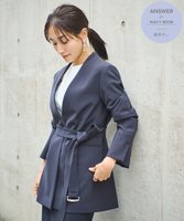 【ハッシュニュアンス/#Newans】の【セレモニーにも】ベルト付ノーカラージャケット 人気、トレンドファッション・服の通販 founy(ファニー) ファッション Fashion レディースファッション Ladies' Fashion Online アウター Coat Outerwear ジャケット Jackets ノーカラージャケット No Collar Leather Jackets ベルト Belts エレガント 上品 Elegant ジャケット Jacket ストレッチ Stretch セレモニー Ceremony 卒業式 Graduation Ceremony 夏 Summer S/S・春夏 Ss・Spring/Summer A/W・秋冬 Aw・Autumn/Winter・Fw・Fall-Winter |ID:prp329100004598422