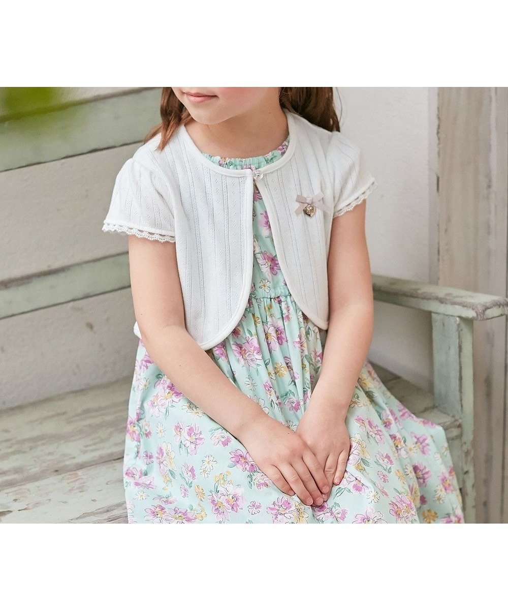 【エニファム/any FAM / KIDS】の半袖 ボレロ インテリア・キッズ・メンズ・レディースファッション・服の通販 founy(ファニー) 　ファッション　Fashion　キッズファッション　KIDS Children’s Clothing　トップス・カットソー　Tops/Tees/Kids　インナー　Inner　春　Spring　チャーム　Charm　ボレロ　Bolero　ポケット　Pocket　半袖　Short Sleeve　リボン　Ribbon　S/S・春夏　Ss・Spring/Summer　再入荷　Restock/Back In Stock/Re Arrival　夏　Summer　エレガント 上品　Elegant　ホワイト|ID: prp329100004598428 ipo3291000000032685579