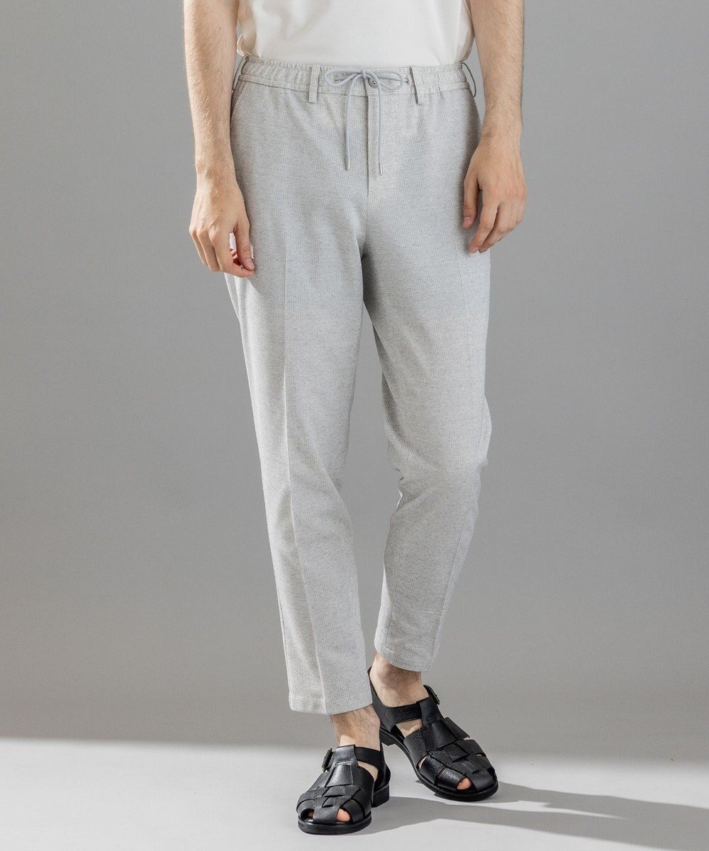 【ジョゼフ オム/JOSEPH HOMME / MEN】の新素材【通気性/ストレッチ】グリットタックジャージー / ドロスト付きテーパードパンツ PEGG CONVERTIBLE インテリア・キッズ・メンズ・レディースファッション・服の通販 founy(ファニー) ファッション Fashion メンズファッション Fashion for Men ボトムス Bottoms 春 Spring ストレッチ Stretch, Stretchy Fabric セットアップ Set-Up, Coordinated Outfit テーパード Tapered, Tapered Pants ドローコード Drawcord, Drawstring Cord ポケット Pocket, Pocket Detail リネン Linen, Linen Fabric ループ Loop, Loop Knit レギュラー Regular, Standard Fit S/S・春夏 SS, Spring/Summer, Warm Season 夏 Summer ライトグレー系|ID: prp329100004598432 ipo3291000000034836308