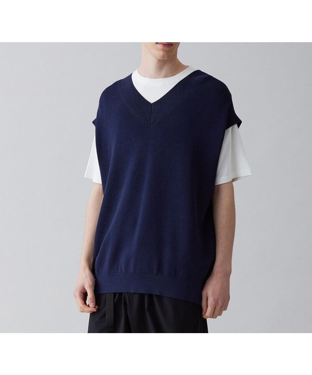 【アンフィーロ/UNFILO / MEN】のイージーケア ニットベスト 23年春夏商品 インテリア・キッズ・メンズ・レディースファッション・服の通販 founy(ファニー) 　ファッション　Fashion　メンズファッション　Men's Style Online　トップス・カットソー　Tops/Tshirt/Men　ニット　Knit Tops　ベスト/ジレ　Gilets/Vests　おすすめ　Recommend　ウォッシャブル　Washable　ストレッチ　Stretch　トレンド　Trend　ベスト　Vest　夏　Summer　抗菌　Antibacterial　春　Spring　S/S・春夏　Ss・Spring/Summer　雑誌　Magazine　ネイビー|ID: prp329100004598433 ipo3291000000032685652
