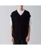 【アンフィーロ/UNFILO / MEN】のイージーケア ニットベスト 23年春夏商品 ブラック|ID: prp329100004598433 ipo3291000000032685653
