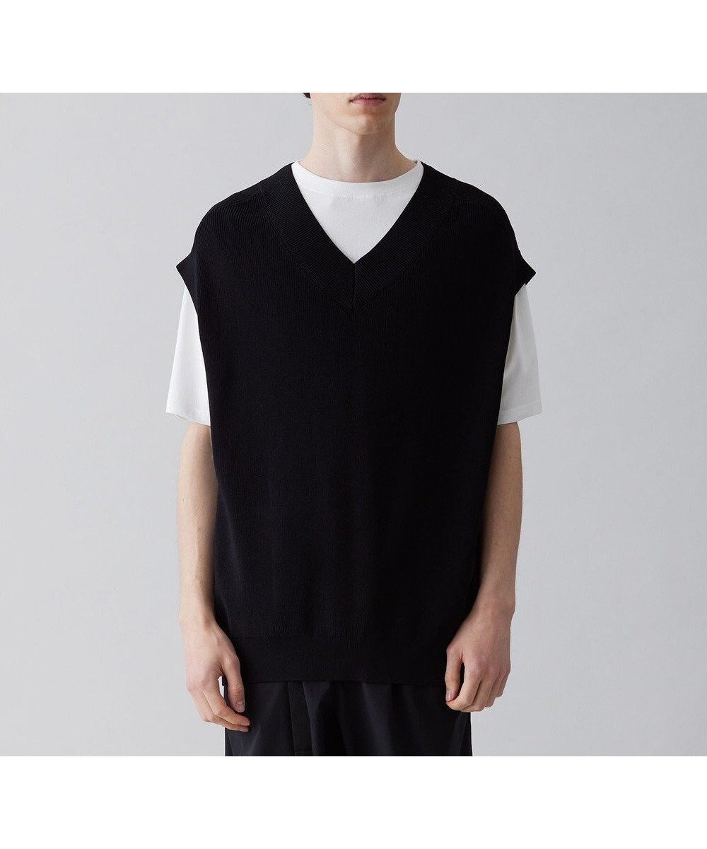 【アンフィーロ/UNFILO / MEN】のイージーケア ニットベスト 23年春夏商品 インテリア・キッズ・メンズ・レディースファッション・服の通販 founy(ファニー) 　ファッション　Fashion　メンズファッション　Men's Style Online　トップス・カットソー　Tops/Tshirt/Men　ニット　Knit Tops　ベスト/ジレ　Gilets/Vests　おすすめ　Recommend　ウォッシャブル　Washable　ストレッチ　Stretch　トレンド　Trend　ベスト　Vest　夏　Summer　抗菌　Antibacterial　春　Spring　S/S・春夏　Ss・Spring/Summer　雑誌　Magazine　ブラック|ID: prp329100004598433 ipo3291000000032685653