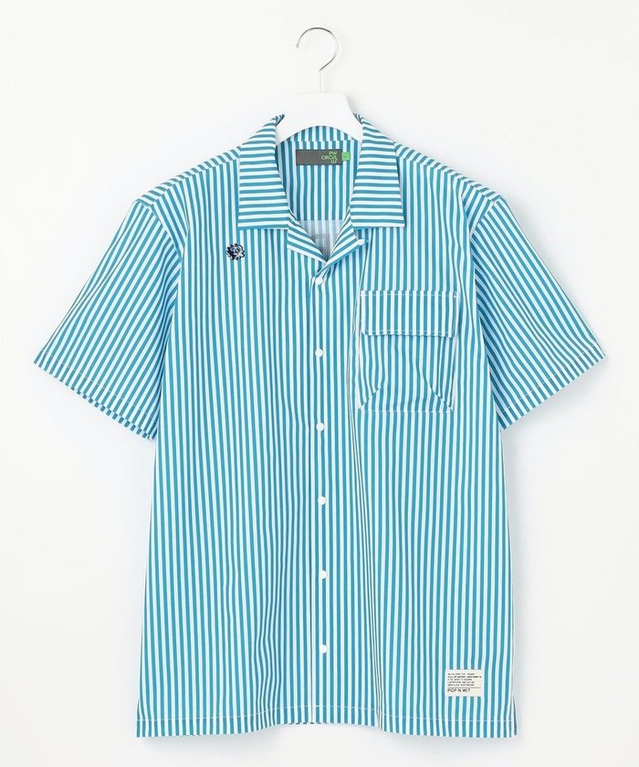 【ピーダブリュサーキュラス/PW CIRCULUS / MEN】の【高通気 / 軽撥水 / 軽量のDotAir 使用】【MEN】ストライプ柄オープンカラー インテリア・キッズ・メンズ・レディースファッション・服の通販 founy(ファニー) https://founy.com/ ファッション Fashion メンズファッション Men's Style Online トップス・カットソー Tops/Tshirt/Men シャツ Shirts アウトドア Outdoor クール Cool ゴルフ Golf ストライプ Stripe ストレッチ Stretch セットアップ Set Up フラップ Flap ポケット Pocket 人気 Popularity 夏 Summer 春 Spring S/S・春夏 Ss・Spring/Summer 軽量 Lightweight |ID: prp329100004598436 ipo3291000000032685687