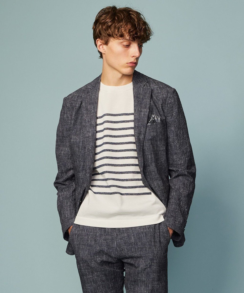 【ジョセフ アブード/JOSEPH ABBOUD / MEN】の【ストレッチ・洗える・軽量・防しわ・速乾・エコ撥水】ライトウェーブ ジャケット インテリア・キッズ・メンズ・レディースファッション・服の通販 founy(ファニー) 　ファッション　Fashion　メンズファッション　Fashion for Men　アウター　Men's Coats Outerwear　テーラードジャケット　Tailored Jackets & Blazers　ウォッシャブル　Machine Washable　春　Spring　洗える　Machine Washable　抗菌　Antibacterial, Bacteria-Resistant　軽量　Lightweight, Ultra Light　サッカー　Seersucker, Summer Fabric　ジャケット　Jacket, Outerwear　ストレッチ　Stretch, Stretchy Fabric　セットアップ　Set-Up, Coordinated Outfit　チェック　Check, Plaid, Tartan　デニム　Denim, Jeans Material　ベスト　Vest, Waistcoat　S/S・春夏　SS, Spring/Summer, Warm Season　おすすめ　Recommended / Our Picks　夏　Summer　グレー系1|ID: prp329100004598437 ipo3291000000032685693