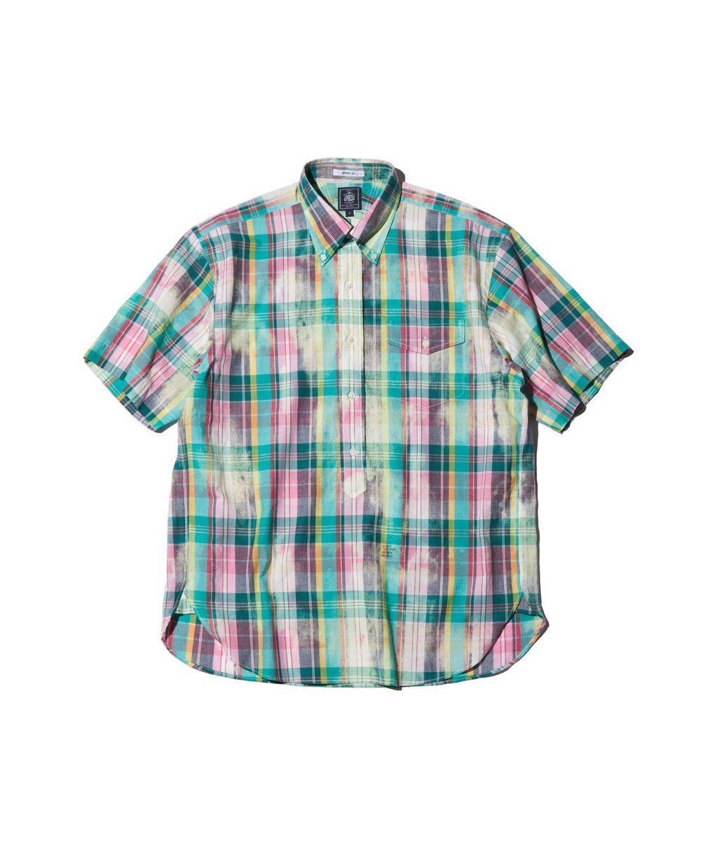 【ジェイ プレス/J.PRESS / MEN】の【J.PRESS ORIGINALS】India Madras Discharge Print Pullover Shirt / Baggy Fit インテリア・キッズ・メンズ・レディースファッション・服の通販 founy(ファニー) 　ファッション　Fashion　メンズファッション　Men's Style Online　トップス・カットソー　Tops/Tshirt/Men　シャツ　Shirts　春　Spring　クラシック　Classic　スタイリッシュ　Stylish　チェック　Check　フィット　Fit　フラップ　Flap　ブリーチ　Bleach　ポケット　Pocket　リラックス　Relax　S/S・春夏　Ss・Spring/Summer　夏　Summer　オレンジ系3|ID: prp329100004598441 ipo3291000000032685729