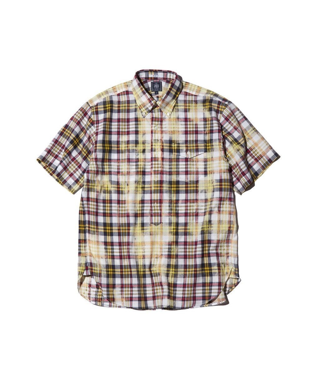 【ジェイ プレス/J.PRESS / MEN】の【J.PRESS ORIGINALS】India Madras Discharge Print Pullover Shirt / Baggy Fit インテリア・キッズ・メンズ・レディースファッション・服の通販 founy(ファニー) 　ファッション　Fashion　メンズファッション　Men's Style Online　トップス・カットソー　Tops/Tshirt/Men　シャツ　Shirts　春　Spring　クラシック　Classic　スタイリッシュ　Stylish　チェック　Check　フィット　Fit　フラップ　Flap　ブリーチ　Bleach　ポケット　Pocket　リラックス　Relax　S/S・春夏　Ss・Spring/Summer　夏　Summer　ネイビー系3|ID: prp329100004598441 ipo3291000000032685730