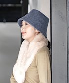 【ムーンバット/MOONBAT】の【洗える】ウールバケットハット サイズ調整可 UVカット 畳める 大きめ ネイビーブルー|ID: prp329100004598460 ipo3291000000035844155