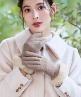 【ティアクラッセ/Tiaclasse】の【スマホタッチ可】ファー付きスエードグローブ 人気、トレンドファッション・服の通販 founy(ファニー) ファッション Fashion レディースファッション Ladies' Fashion Online 手袋 Gloves アクセサリー Accessories カーディガン Cardigan クリスマス X'mas Christmas Xmas スエード Suede スマホ Smartphone チュニック Tunic リアル Real 再入荷 Restock/Back In Stock/Re Arrival NEW・新作・新着・新入荷 New Arrivals A/W・秋冬 Aw・Autumn/Winter・Fw・Fall-Winter |ID:prp329100004598470