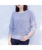 【ティアクラッセ/Tiaclasse】の【洗える】透かし編みドルマンニットトップス ラベンダー|ID: prp329100004598472 ipo3291000000032686244