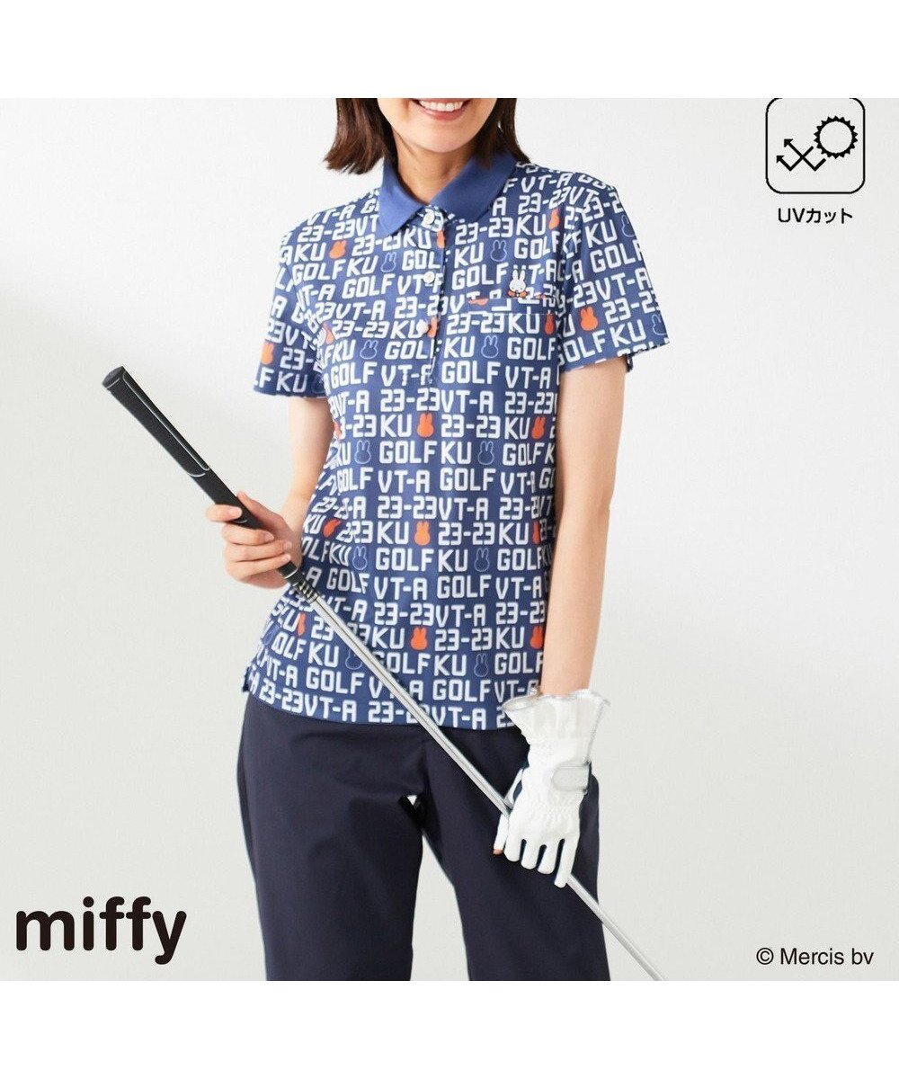 【23区 ゴルフ/NIJYUSANKU GOLF】の【WOMEN】【吸水速乾/UVカット】ミッフィーロゴポロシャツ インテリア・キッズ・メンズ・レディースファッション・服の通販 founy(ファニー) 　ファッション　Fashion　レディースファッション　Ladies' Fashion Online　トップス・カットソー　Tops/Tshirt　シャツ/ブラウス　Shirts/Blouses　ポロシャツ　Polo Shirts　2024年　2024　2024春夏・S/S　Ss,Spring/Summer,2024　ゴルフ　Golf　なめらか　Smooth　オレンジ　Orange　フラット　Flat　ポケット　Pocket　ポロシャツ　Polo Shirt　吸水　Water Absorption　夏　Summer　春　Spring　S/S・春夏　Ss・Spring/Summer　ブルー系5|ID: prp329100004598477 ipo3291000000032686313