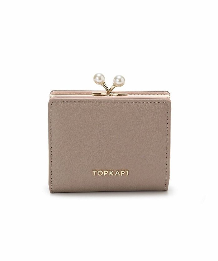 【トプカピ/TOPKAPI】の【TOPKAPI】シュリンクレザー パール がま口 二つ折り 財布 インテリア・キッズ・メンズ・レディースファッション・服の通販 founy(ファニー) https://founy.com/ ファッション Fashion レディースファッション Ladies' Fashion Online 財布 Wallets コンパクト Compact シルバー Silver パール Pearl ベーシック Basic ポケット Pocket エレガント 上品 Elegant 財布 Wallet |ID: prp329100004598494 ipo3291000000032686514