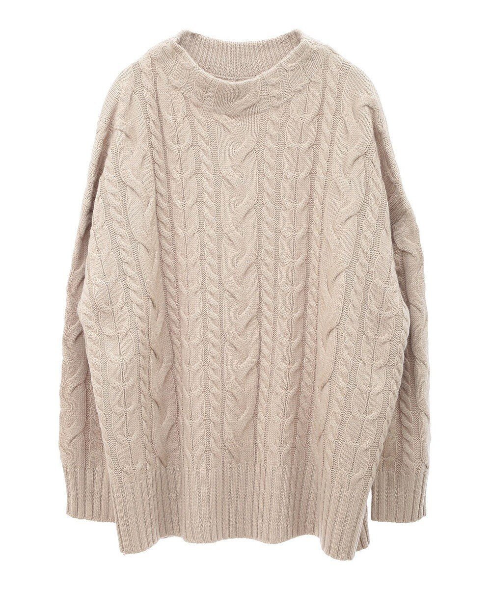 【イェッカ ヴェッカ/YECCA VECCA】のケーブルニット インテリア・キッズ・メンズ・レディースファッション・服の通販 founy(ファニー) 　ファッション　Fashion　レディースファッション　Ladies' Fashion Online　トップス・カットソー　Tops/Tshirt　ニット　Knit Tops　おすすめ　Recommend　スリット　Slit　セーター　Sweater　トレンド　Trend　ポケット　Pocket　ルーズ　Loose　人気　Popularity　A/W・秋冬　Aw・Autumn/Winter・Fw・Fall-Winter　Beige|ID: prp329100004598520 ipo3291000000032686948
