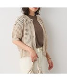 【クラフトスタンダードブティック/CRAFT STANDARD BOUTIQUE】のハーフスリーブメッシュニットカーディガン Light Beige|ID: prp329100004598603 ipo3291000000032687918