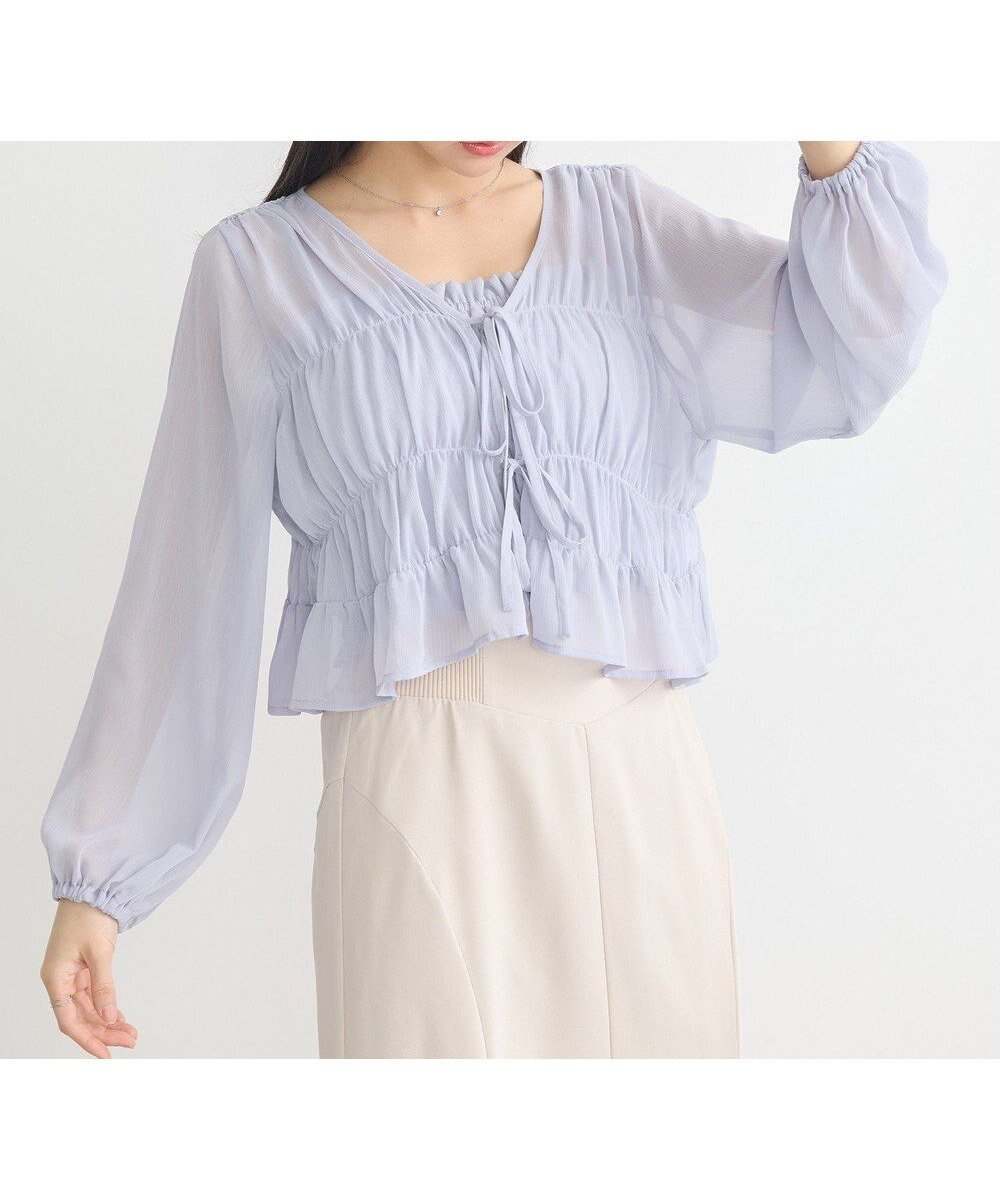 【アースミュージックアンドエコロジー/earth music&ecology】のSET2点シアーシャーリングブラウス+インナー 人気、トレンドファッション・服の通販 founy(ファニー) 　ファッション　Fashion　レディースファッション　Ladies' Fashion Online　トップス・カットソー　Tops/Tshirt　シャツ/ブラウス　Shirts/Blouses　NEW・新作・新着・新入荷　New Arrivals　アンサンブル　Ensemble　インナー　Inner　エアリー　Airy　キャミソール　Camisole　ギャザー　Gather　シアー　Sheer　シャーリング　Shirring　ポケット　Pocket　夏　Summer　春　Spring　S/S・春夏　Ss・Spring/Summer　羽織　Haori　 other-1|ID: prp329100004598613 ipo3291000000032687985