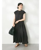 【クラフトスタンダードブティック/CRAFT STANDARD BOUTIQUE】のインド綿フレンチスリーブワンピース Black|ID: prp329100004598617 ipo3291000000032688030