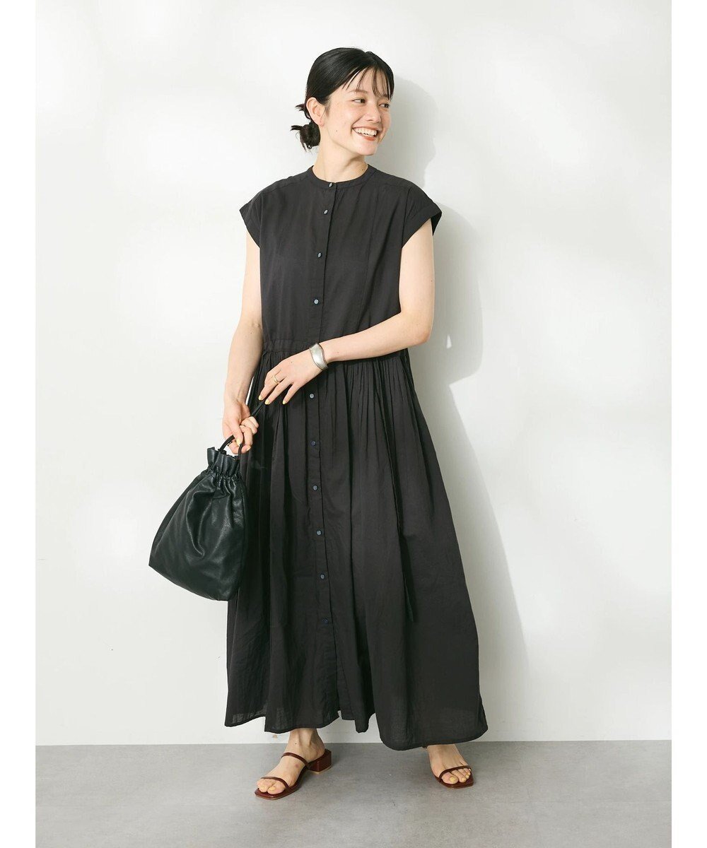 【クラフトスタンダードブティック/CRAFT STANDARD BOUTIQUE】のインド綿フレンチスリーブワンピース インテリア・キッズ・メンズ・レディースファッション・服の通販 founy(ファニー) 　ファッション　Fashion　レディースファッション　Fashion for Women　ワンピース　Dresses　新作・新入荷　New Arrivals / New In　おすすめ　Recommended / Our Picks　インド　Indian Textile　ギャザー　Gathered, Ruffled　ドロップ　Drop Shoulder, Dropped Style　ポケット　Pocket, Pocket Detail　リボン　Ribbon, Bow　A/W・秋冬　Autumn/Winter　Black|ID: prp329100004598617 ipo3291000000032688030