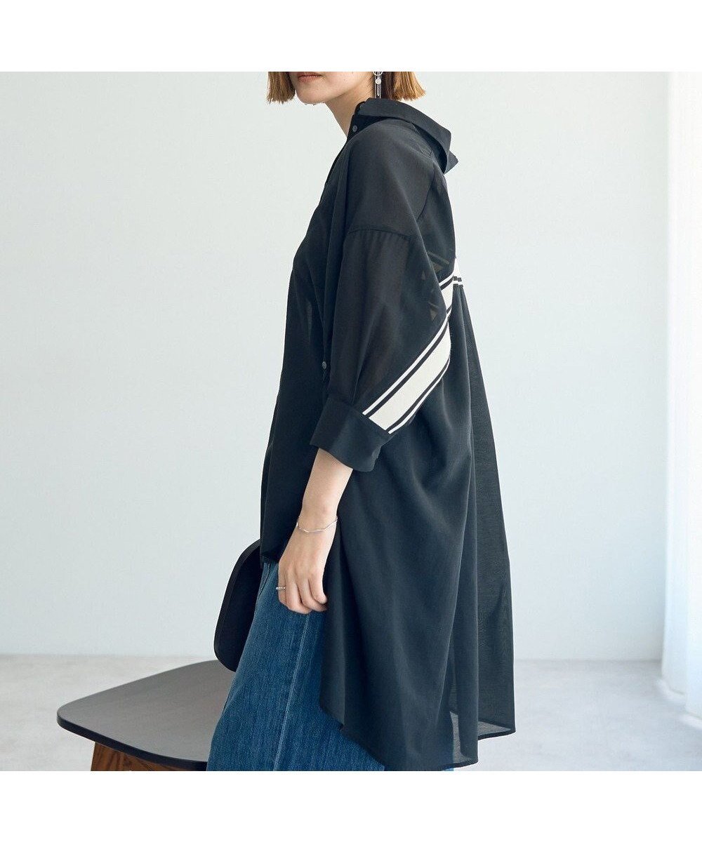 【イェッカ ヴェッカ/YECCA VECCA】のリブMIXシアースリットオーバーシャツ② 人気、トレンドファッション・服の通販 founy(ファニー) 　ファッション　Fashion　レディースファッション　Ladies' Fashion Online　トップス・カットソー　Tops/Tshirt　シャツ/ブラウス　Shirts/Blouses　NEW・新作・新着・新入荷　New Arrivals　おすすめ　Recommend　シアー　Sheer　ポケット　Pocket　モダン　Modern　定番　Standard　A/W・秋冬　Aw・Autumn/Winter・Fw・Fall-Winter　 other-1|ID: prp329100004598623 ipo3291000000032688082