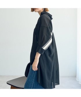 【イェッカ ヴェッカ/YECCA VECCA】のリブMIXシアースリットオーバーシャツ② 人気、トレンドファッション・服の通販 founy(ファニー) ファッション Fashion レディースファッション Fashion for Women トップス・カットソー Cut & Sew Tops シャツ・ブラウス・オフィスカジュアル Elegant Blouses & Button-Ups おすすめ Recommended / Our Picks シアー Sheer, See-Through ポケット Pocket, Pocket Detail モダン Modern, Contemporary 定番 Standard, Basic Item A/W・秋冬 Autumn/Winter |ID:prp329100004598623