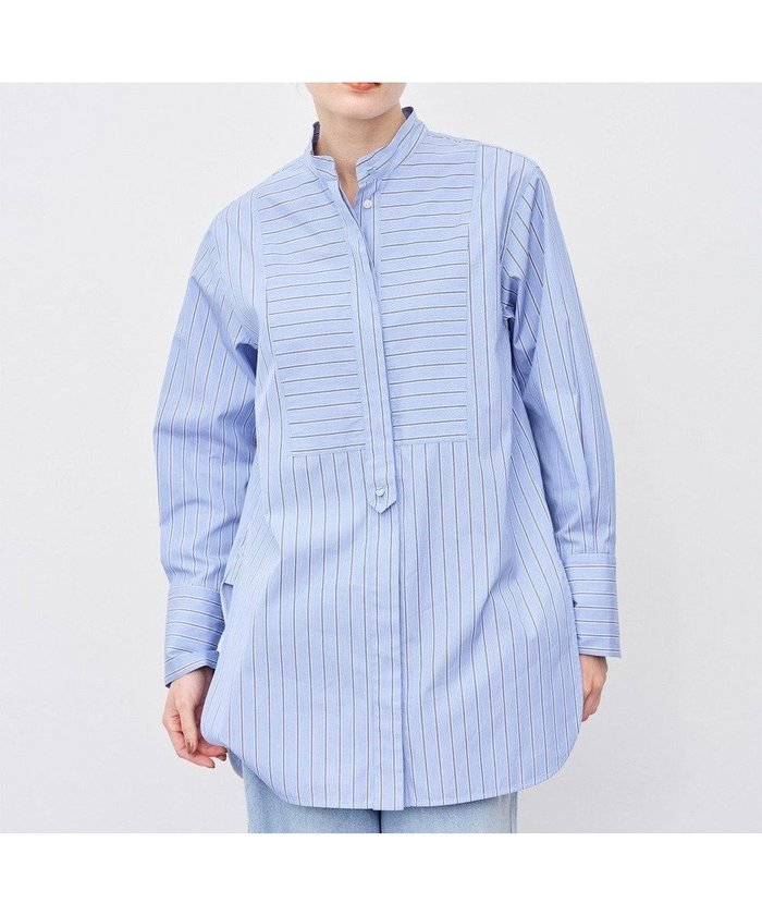 【アンクレイヴ/uncrave】の【マシンウォッシャブル】THOMAS MASON ドレスシャツ インテリア・キッズ・メンズ・レディースファッション・服の通販 founy(ファニー) https://founy.com/ ファッション Fashion レディースファッション Ladies' Fashion Online トップス・カットソー Tops/Tshirt シャツ/ブラウス Shirts/Blouses ワンピース Dress ドレス Party Dresses カフス Cuffs ストライプ Stripe スリット Slit ドレス Dress ヨーク Yoke A/W・秋冬 Aw・Autumn/Winter・Fw・Fall-Winter NEW・新作・新着・新入荷 New Arrivals |ID: prp329100004598636 ipo3291000000032688159