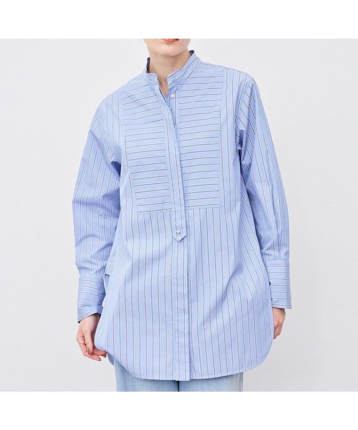 【アンクレイヴ/uncrave】の【マシンウォッシャブル】THOMAS MASON ドレスシャツ インテリア・キッズ・メンズ・レディースファッション・服の通販 founy(ファニー) https://founy.com/ ファッション Fashion レディースファッション Fashion for Women トップス・カットソー Cut & Sew Tops シャツ・ブラウス・オフィスカジュアル Elegant Blouses & Button-Ups ワンピース Dresses フォーマル・パーティードレス・結婚式用ドレス Elegant & Casual Dresses カフス Cuff Design ストライプ Stripe, Striped Pattern スリット Slit, Slit Detail ドレス Dress, One-Piece ヨーク Yoke, Yoke Design A/W・秋冬 Autumn/Winter |ID: prp329100004598636 ipo3291000000033604224