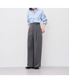 【アンクレイヴ/uncrave】の【マシンウォッシャブル】TRツイル ワイドトラウザー チャコール|ID: prp329100004598649 ipo3291000000032688207