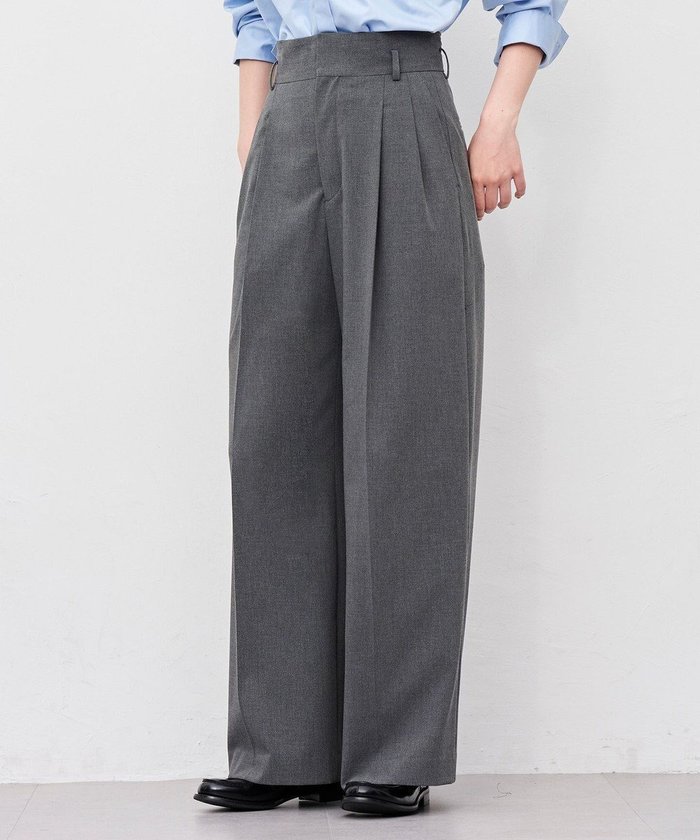 【アンクレイヴ/uncrave】のTRツイル ワイドトラウザー インテリア・キッズ・メンズ・レディースファッション・服の通販 founy(ファニー) https://founy.com/ ファッション Fashion レディースファッション Fashion for Women パンツ Pants & Trousers ジャケット Jacket, Outerwear ツイル Twist, Twisted Detail フロント Front, Front Design ベーシック Basic, Essential ワイド Wide, Wide Fit A/W・秋冬 Autumn/Winter |ID: prp329100004598649 ipo3291000000035412068