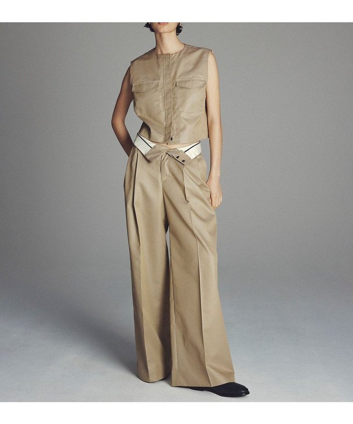 【アンクレイヴ/uncrave】の【撥水・手洗い可】チノギャバジン ワイドトラウザー インテリア・キッズ・メンズ・レディースファッション・服の通販 founy(ファニー) https://founy.com/ ファッション Fashion レディースファッション Fashion for Women パンツ Pants & Trousers フロント Front, Front Design ベーシック Basic, Essential ワイド Wide, Wide Fit A/W・秋冬 Autumn/Winter |ID: prp329100004598654 ipo3291000000034298464