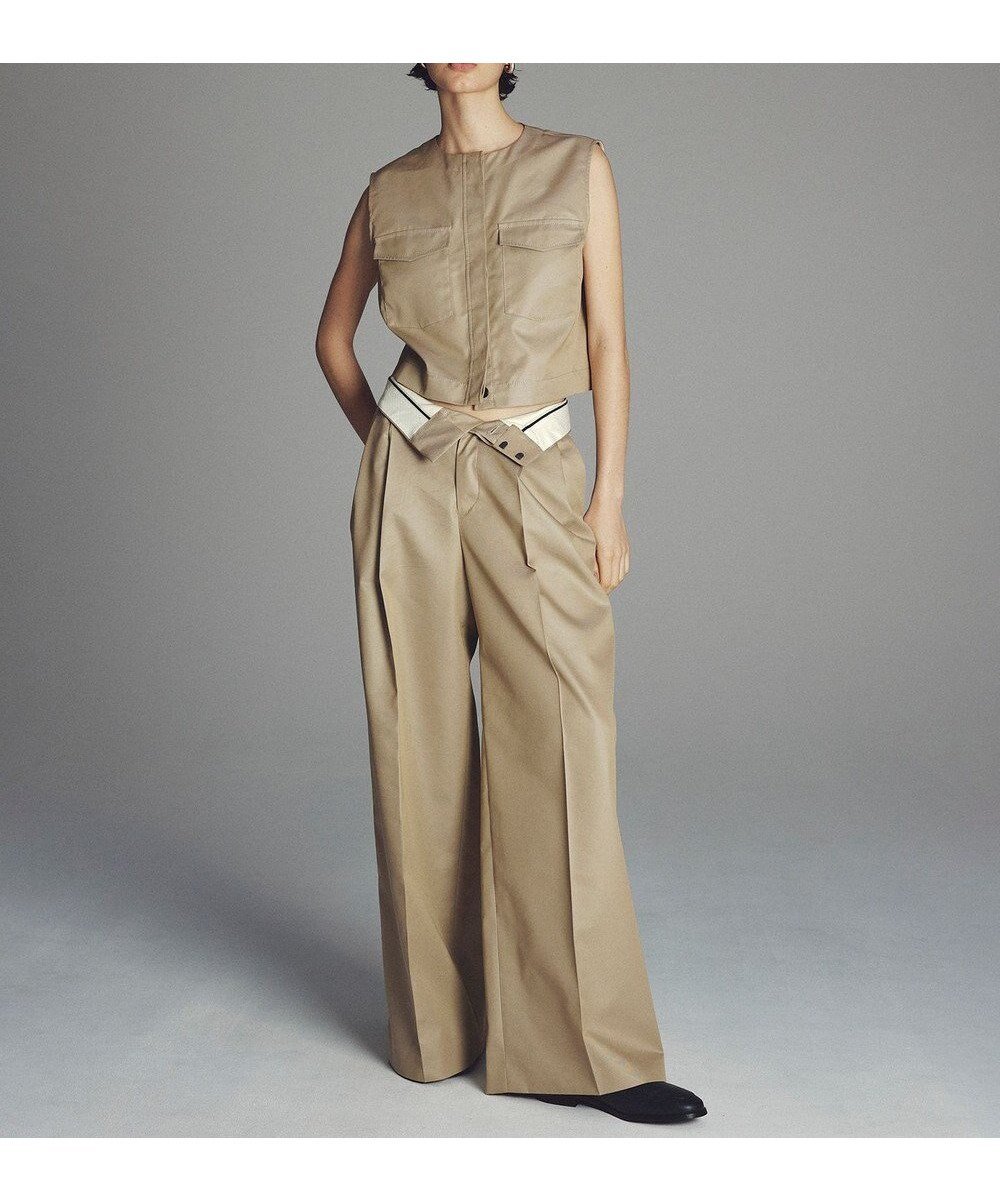 【アンクレイヴ/uncrave】の【撥水・手洗い可】チノギャバジン ワイドトラウザー インテリア・キッズ・メンズ・レディースファッション・服の通販 founy(ファニー)  ファッション Fashion レディースファッション Fashion for Women パンツ Pants & Trousers フロント Front, Front Design ベーシック Basic, Essential ワイド Wide, Wide Fit A/W・秋冬 Autumn/Winter ベージュ|ID: prp329100004598654 ipo3291000000034298467