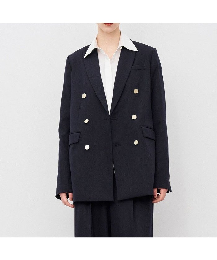 【アンクレイヴ/uncrave】のTWドビードスキン ブレザー インテリア・キッズ・メンズ・レディースファッション・服の通販 founy(ファニー) https://founy.com/ ファッション Fashion レディースファッション Ladies' Fashion Online アウター Coat Outerwear ジャケット Jackets テーラードジャケット Tailored Jackets ジャケット Jacket ストレッチ Stretch デニム Denim バランス Balance ベーシック Basic メタル Metal ワイド Wide A/W・秋冬 Aw・Autumn/Winter・Fw・Fall-Winter NEW・新作・新着・新入荷 New Arrivals エレガント 上品 Elegant |ID: prp329100004598655 ipo3291000000032688245