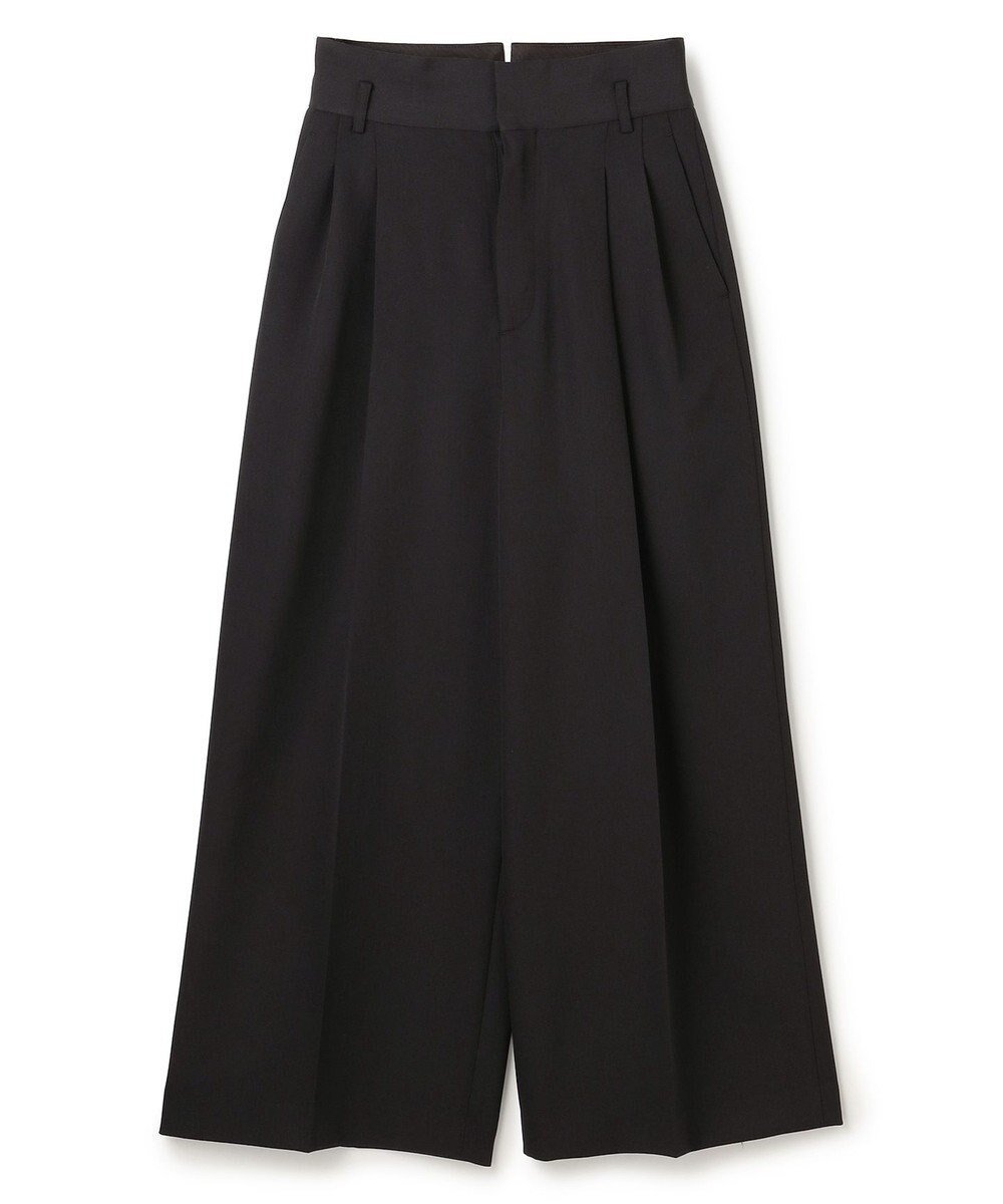 【アンクレイヴ/uncrave】のTWドビードスキン ワイドトラウザー インテリア・キッズ・メンズ・レディースファッション・服の通販 founy(ファニー) 　ファッション　Fashion　レディースファッション　Fashion for Women　パンツ　Pants & Trousers　ストレッチ　Stretch, Stretchy Fabric　フロント　Front, Front Design　ベーシック　Basic, Essential　ワイド　Wide, Wide Fit　A/W・秋冬　Autumn/Winter　エレガント 上品　Elegant　ブラック|ID: prp329100004598657 ipo3291000000034686052