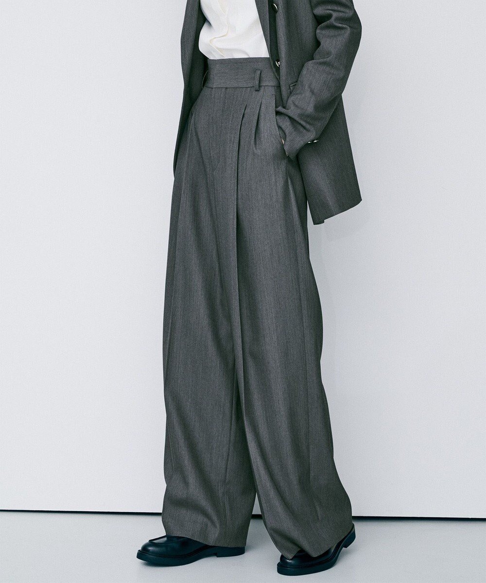 【アンクレイヴ/uncrave】のTWドビードスキン ワイドトラウザー インテリア・キッズ・メンズ・レディースファッション・服の通販 founy(ファニー) 　ファッション　Fashion　レディースファッション　Fashion for Women　パンツ　Pants & Trousers　ストレッチ　Stretch, Stretchy Fabric　フロント　Front, Front Design　ベーシック　Basic, Essential　ワイド　Wide, Wide Fit　A/W・秋冬　Autumn/Winter　エレガント 上品　Elegant　チャコール|ID: prp329100004598657 ipo3291000000035203232