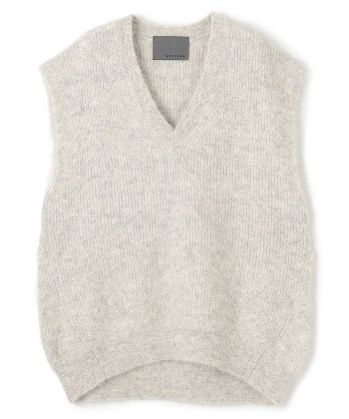 【アンクレイヴ/uncrave】のアルパカファーニット Vネックベスト インテリア・キッズ・メンズ・レディースファッション・服の通販 founy(ファニー) https://founy.com/ ファッション Fashion レディースファッション Ladies' Fashion Online アウター Coat Outerwear トップス・カットソー Tops/Tshirt ニット Knit Tops ベスト/ジレ Gilets/Vests Vネック V-Neck インナー Inner 畦 Ridge 今季 This Season ストレッチ Stretch スリーブ Sleeve セーター Sweater なめらか Smooth フレンチ French ベスト Vest 半袖 Short Sleeve A/W・秋冬 Aw・Autumn/Winter・Fw・Fall-Winter NEW・新作・新着・新入荷 New Arrivals |ID: prp329100004598660 ipo3291000000032688291
