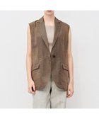 【アンクレイヴ/uncrave】のシアーオーガンジー テーラードジレ カーキベージュ|ID: prp329100004598665 ipo3291000000032688360
