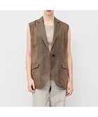 【アンクレイヴ/uncrave】のシアーオーガンジー テーラードジレ カーキベージュ|ID: prp329100004598665 ipo3291000000033385959