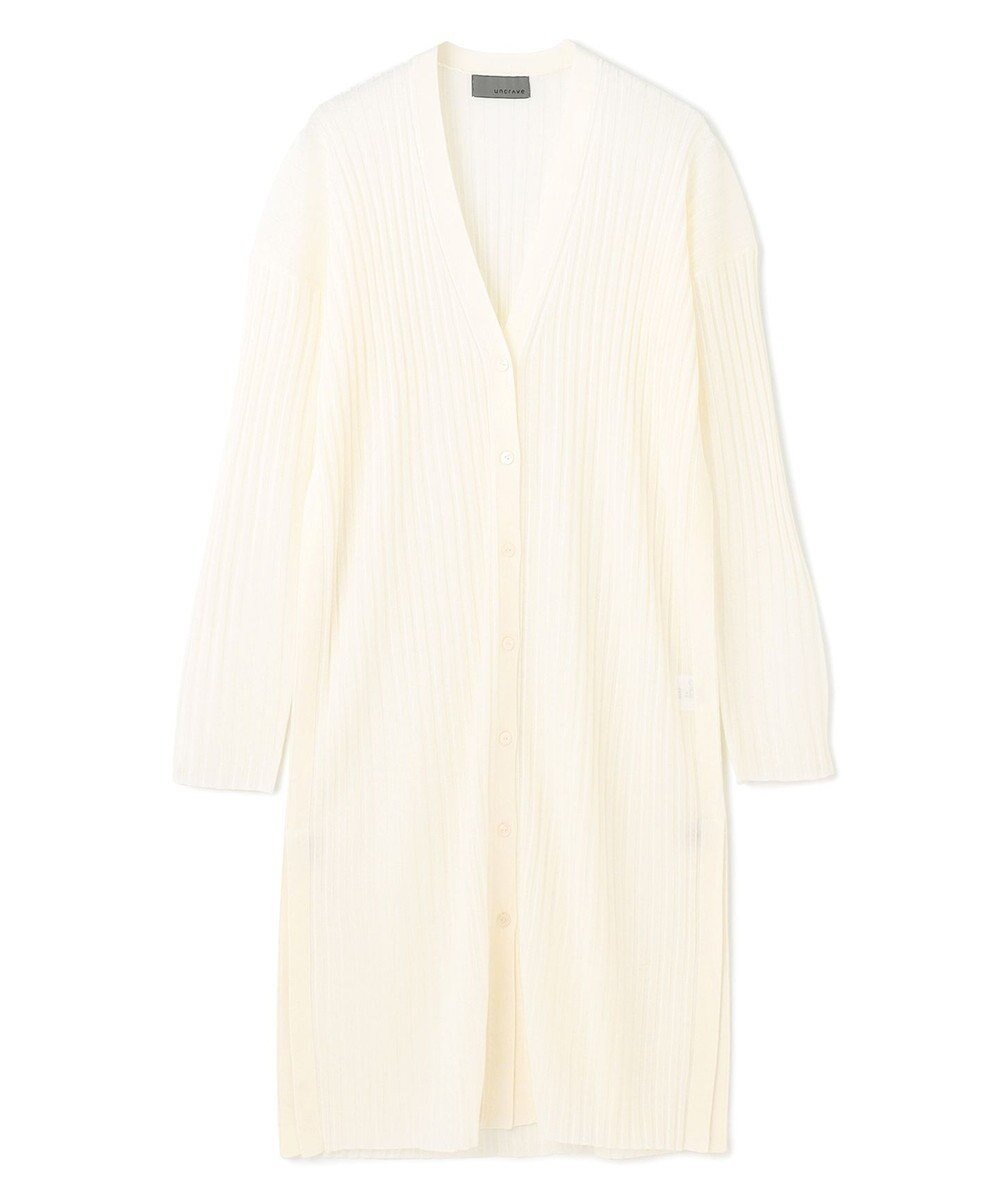 【アンクレイヴ/uncrave】のシアーニット リブロングカーディガン 人気、トレンドファッション・服の通販 founy(ファニー) ファッション Fashion レディースファッション Fashion for Women トップス・カットソー Cut & Sew Tops ニット Knit Tops & Sweaters カーディガン・羽織り Layered Style Cardigans カーディガン Cardigan, Knitwear コンビ Combo, Combination Style シアー Sheer, See-Through シンプル Simple, Minimal ロング Long, Long-Length ワイドリブ Wide Rib, Wide Ribbed Knit A/W・秋冬 Autumn/Winter other-1|ID: prp329100004598668 ipo3291000000033690099