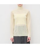 【アンクレイヴ/uncrave】の【ハンドウォッシャブル】シアーニット コンビトップス クリームイエロー|ID: prp329100004598672 ipo3291000000032688395
