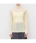 【アンクレイヴ/uncrave】の【ハンドウォッシャブル】シアーニット コンビトップス クリームイエロー|ID: prp329100004598672 ipo3291000000033617802