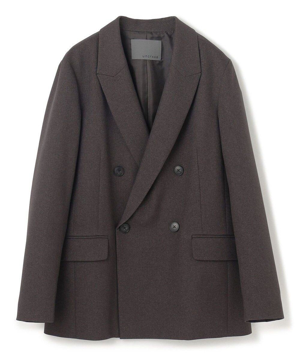 【アンクレイヴ/uncrave】の【ハンドウォッシャブル】ウォッシャブルウールライクツイル ジャケット インテリア・キッズ・メンズ・レディースファッション・服の通販 founy(ファニー) 　ファッション　Fashion　レディースファッション　Ladies' Fashion Online　アウター　Coat Outerwear　ジャケット　Jackets　テーラードジャケット　Tailored Jackets　シャンブレー　Chambray　ジャケット　Jacket　セットアップ　Set Up　ダブル　Double　ツイル　Twill　バランス　Balance　レギュラー　Regular　ワイド　Wide　A/W・秋冬　Aw・Autumn/Winter・Fw・Fall-Winter　NEW・新作・新着・新入荷　New Arrivals　おすすめ　Recommend　グレーブラウン|ID: prp329100004598680 ipo3291000000032688464