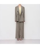 【アンクレイヴ/uncrave】の【ハンドウォッシャブル】ウォッシャブルウールライクツイル ワイドパンツ シャンブレーチャコール|ID: prp329100004598681 ipo3291000000032688485