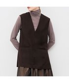 【アンクレイヴ/uncrave】の【ハンドウォッシャブル】ウォッシャブルウールライクツイル ジレ ブラウン|ID: prp329100004598686 ipo3291000000032688520