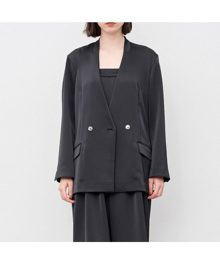 【アンクレイヴ/uncrave】のシャイニーダブルサテン ジャケット インテリア・キッズ・メンズ・レディースファッション・服の通販 founy(ファニー) https://founy.com/ ファッション Fashion レディースファッション Ladies' Fashion Online アウター Coat Outerwear ジャケット Jackets ノーカラージャケット No Collar Leather Jackets サテン Satin ジャケット Jacket スリット Slit ダブル Double ドレープ Drape フレア Flare ワイド Wide ワッシャー Washer A/W・秋冬 Aw・Autumn/Winter・Fw・Fall-Winter NEW・新作・新着・新入荷 New Arrivals |ID: prp329100004598694 ipo3291000000032688595