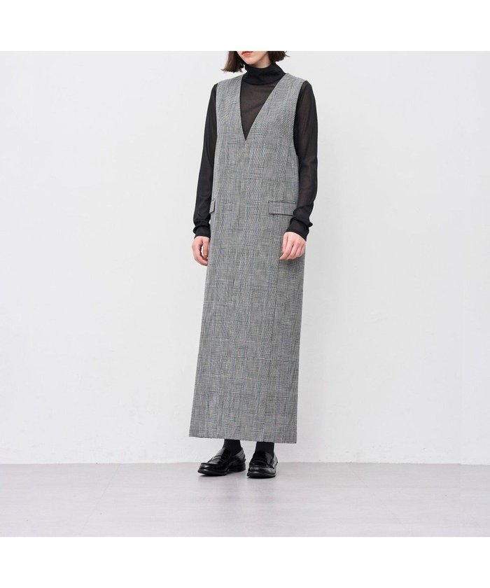 【アンクレイヴ/uncrave】のグレンチェック ワンピース インテリア・キッズ・メンズ・レディースファッション・服の通販 founy(ファニー) https://founy.com/ ファッション Fashion レディースファッション Ladies' Fashion Online スカート Skirt イエロー Yellow 今季 This Season シンプル Simple スリット Slit チェック Check ロング Long ワイド Wide A/W・秋冬 Aw・Autumn/Winter・Fw・Fall-Winter NEW・新作・新着・新入荷 New Arrivals |ID: prp329100004598708 ipo3291000000032688687