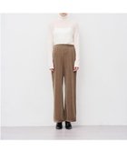 【アンクレイヴ/uncrave】の【マシンウォッシャブル】シアーベロアリブ ギャザーパンツ ブラウン|ID: prp329100004598715 ipo3291000000032688747