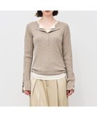 【アンクレイヴ/uncrave】の【ハンドウォッシャブル】ハイゲージニット ヘンリーネックトップス モカ|ID: prp329100004598719 ipo3291000000032688781